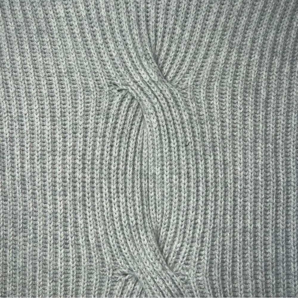 J. McLaughlin Angora Wool Blend Ribbed Poncho Pullover Contemporary Sweater O/S